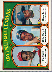 1972 Topps Baseball Cards      087      Joe Torre/Willie Stargell/Hank Aaron LL
